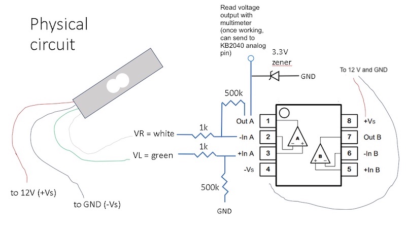 physical layout of op amp circuit